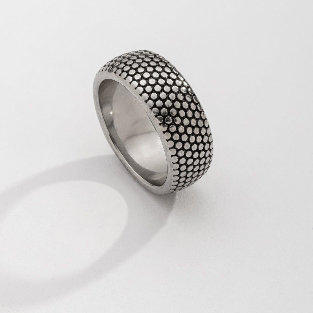 Anel Masculino Cobra Prata em Aço Inoxidável