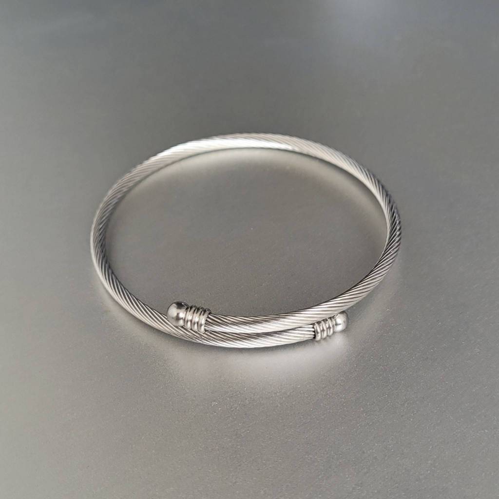 Pulseira Masculina Luxo Prata em Aço Inoxidável