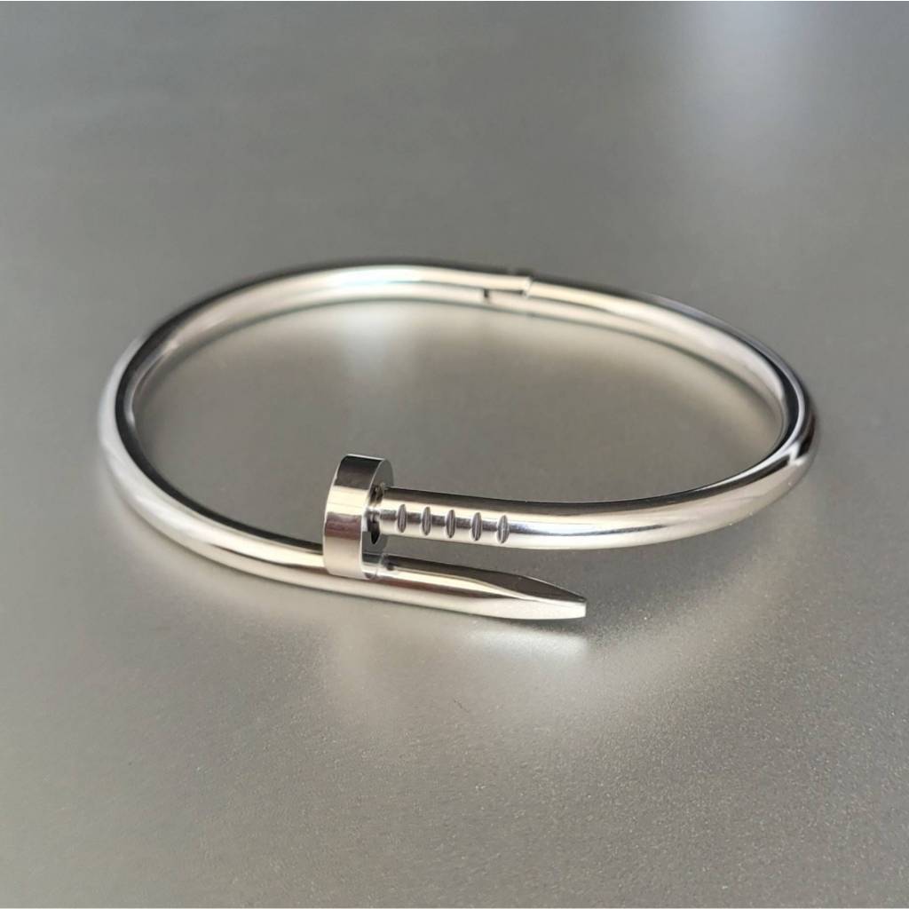 Pulseira Masculina Luxo Prego em Aço Inoxidável
